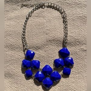 Blue Bib Necklace